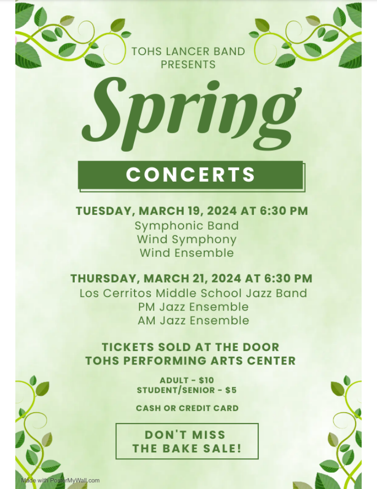 2024 spring concerts flyer